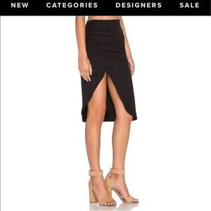 NWT Rachel Pally Effie Black skirt with side high slit size XS